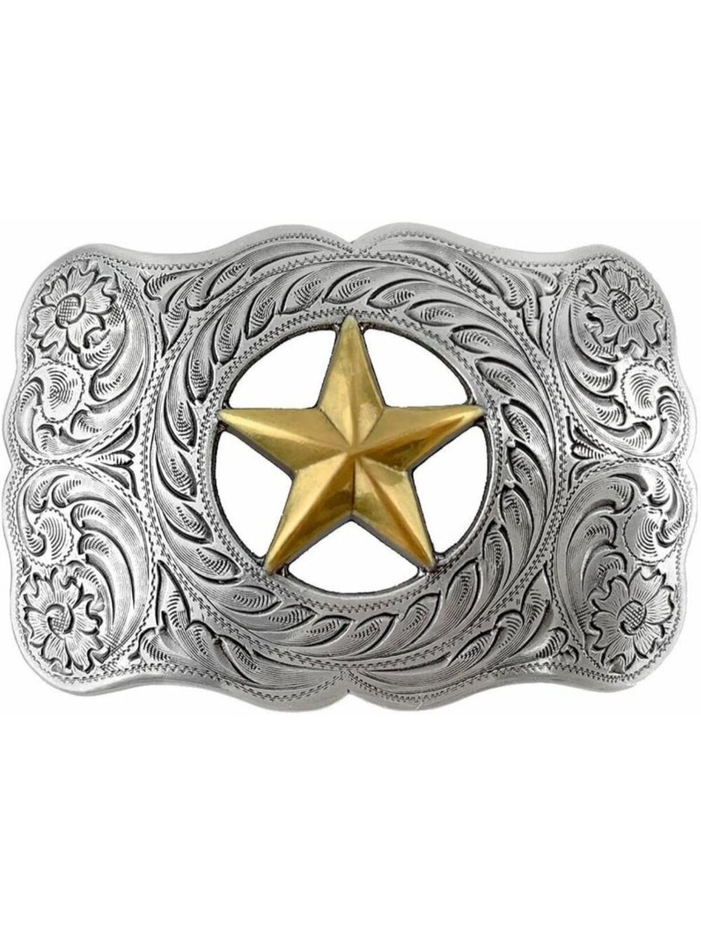 Unisex Antique Silver Floral Dog Bird Star Replacement Belt Buckle Multi-Style